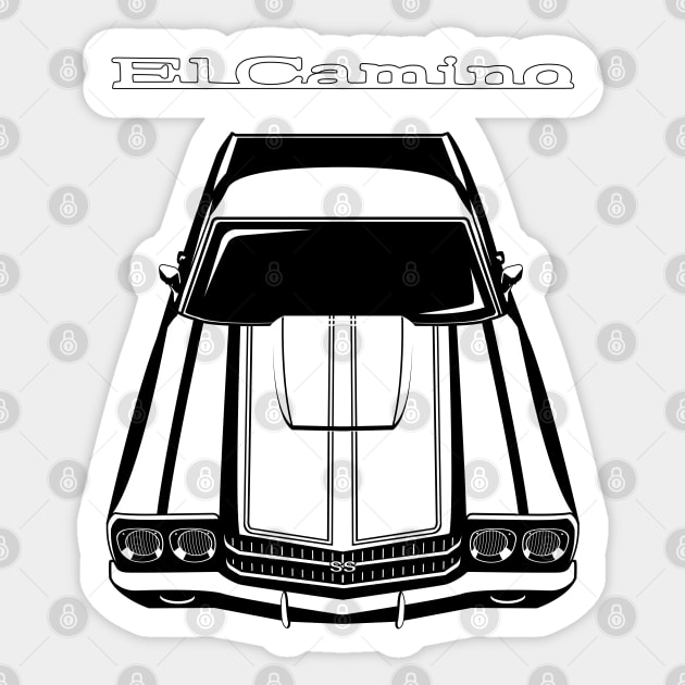 Chevrolet El Camino SS 1970 - White Stripes Sticker by V8social